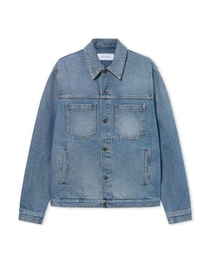 Off-White c/o Virgil Abloh Half Arrow Denim Skate Jacket - Blue