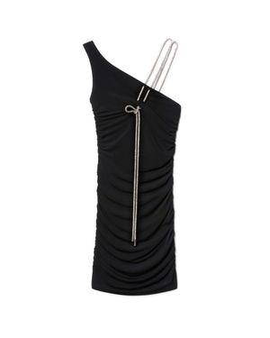 Off-White c/o Virgil Abloh Vi Crepe Bling Sl Mini Dress - Black