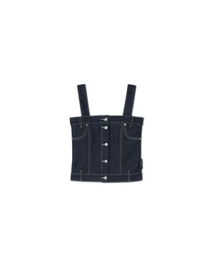 Off-White c/o Virgil Abloh Denim Corset Top - Blue