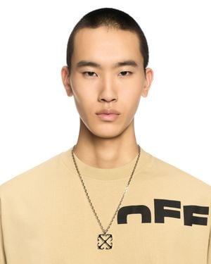 Off-White c/o Virgil Abloh Enamel Arrow Pendant Necklace - Metallic