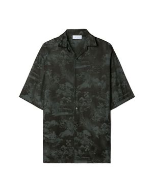 Off-White c/o Virgil Abloh Jacquard Fresco Bowling Shirt - Black