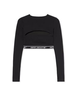 Off-White c/o Virgil Abloh Logoband Cut Out Top - Black