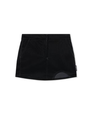 Off-White c/o Virgil Abloh Velvet-Coated Meteor Mini Skirt - Black
