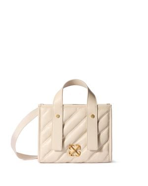Off-White c/o Virgil Abloh Quilted Leather Tote Bag - Natural
