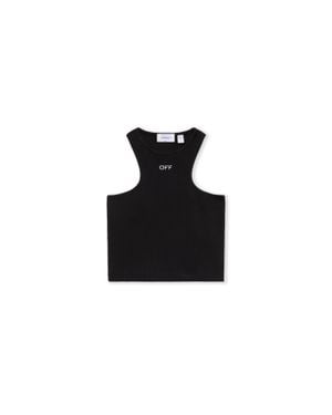 Off-White c/o Virgil Abloh Off Stamp Rib Rowing Top - Black