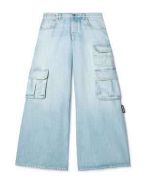 Off-White c/o Virgil Abloh Denim Wide Cargo Trousers - Blue