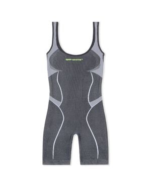 Off-White c/o Virgil Abloh Race Logo Arrow Seamless Onesie - Grey