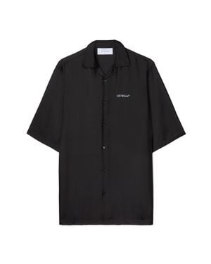 Off-White c/o Virgil Abloh Barber Arrow Silk Bowling Shirt - Black