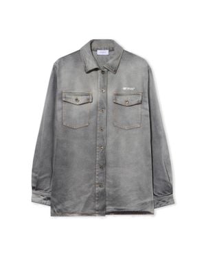 Off-White c/o Virgil Abloh Ink Arrow Denim Shirt Jacket - Grey