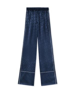 Off-White c/o Virgil Abloh Jacquard Satin Pyjama Pants - Blue