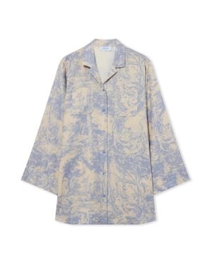 Off-White c/o Virgil Abloh City Nature Linen Roxy Dress - Grey