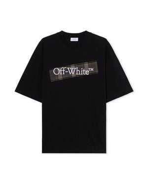 Off-White c/o Virgil Abloh Off Flannel Diag Skate T-Shirt - Black