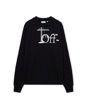 Off-White c/o Virgil Abloh City Nature Skate Crewneck Sweatshirt - Black