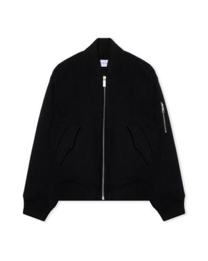 Off-White c/o Virgil Abloh Quote Bomber Jacket - Black