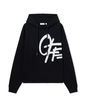 Off-White c/o Virgil Abloh Spray Logo Loose Hoodie - Black