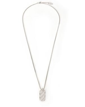 Off-White c/o Virgil Abloh Diag Dog Tag Necklace - White
