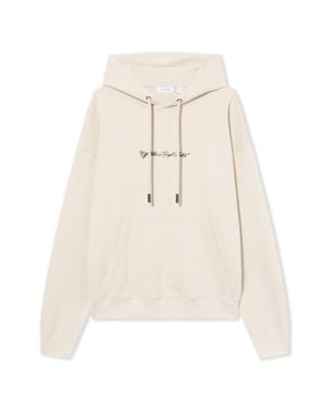 Off-White c/o Virgil Abloh Script Arrow Diagonal Skate Hoodie - White
