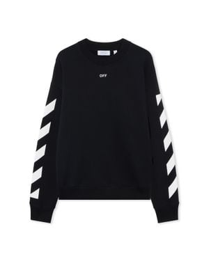 Off-White c/o Virgil Abloh Cornely Diagonal Crewneck Sweatshirt - Black