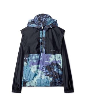 Off-White c/o Virgil Abloh Camo Nyl Rip Samurai Anorak - Blue