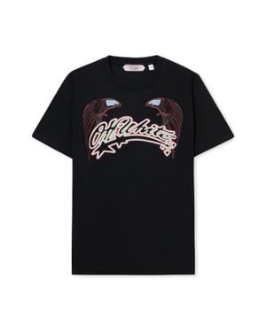 Off-White c/o Virgil Abloh Swarovski Double Eagle Slim T-Shirt - Black