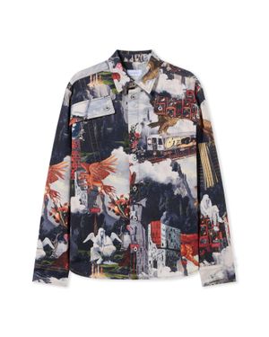 Off-White c/o Virgil Abloh World Paint Milit Shirt - Multicolour