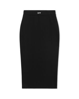 Off-White c/o Virgil Abloh Sleek Midi Skirt - Black
