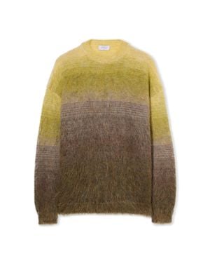 Off-White c/o Virgil Abloh Mohair Arrow Gradient Crewneck Jumper - Green