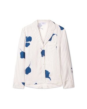 Off-White c/o Virgil Abloh Stripe Flwr Pyjama Ls Shir - White