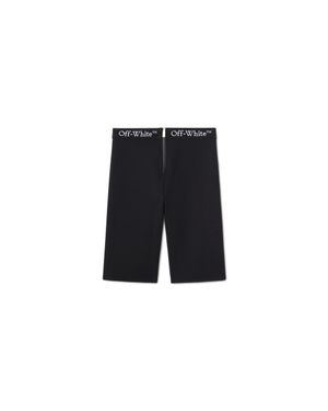 Off-White c/o Virgil Abloh Logo Band Zip Shorts - Blue