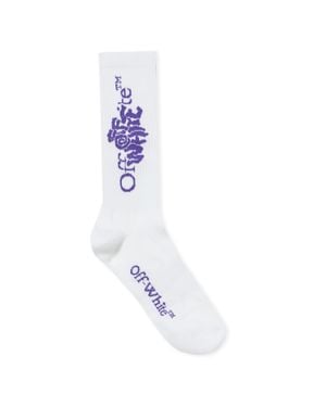 Off-White c/o Virgil Abloh Diagonal Vulcanized Mid Socks - White