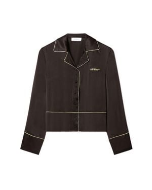 Off-White c/o Virgil Abloh Satin Pyjama Shirt - Black