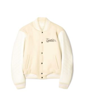 Off-White c/o Virgil Abloh Rose Valley Varsity Jacket - Natural