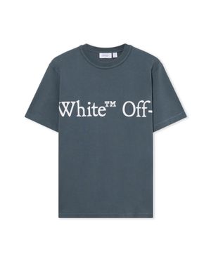 Off-White c/o Virgil Abloh Bookish Scarf T-Shirt - Blue