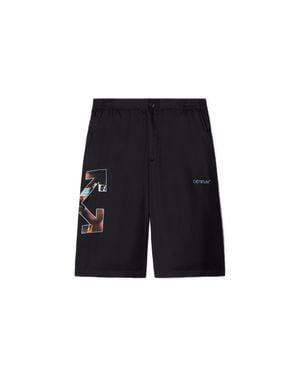 Off-White c/o Virgil Abloh Barber Arrow Silk Bowling Shorts - Black