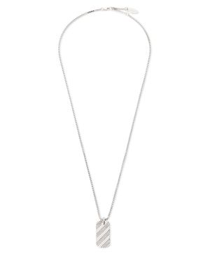 Off-White c/o Virgil Abloh Diag Diamond Dog Tag Necklace - White