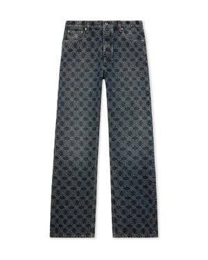 Off-White c/o Virgil Abloh Arrow Monogram Slim Jeans - Blue