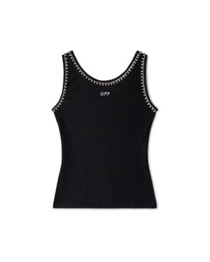 Off-White c/o Virgil Abloh Light Rib Emb 20S Tank Top - Black