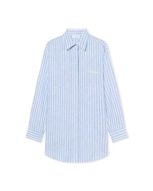 Off-White c/o Virgil Abloh Striped Over Shirt Dress - Blue