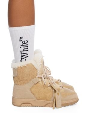 Off-White c/o Virgil Abloh Shearling Winter Boot - Natural
