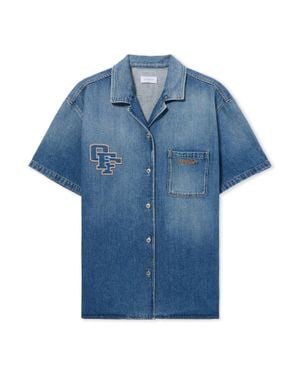 Off-White c/o Virgil Abloh Royal Patch Denim Dress - Blue