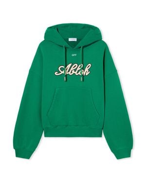 Off-White c/o Virgil Abloh Football Over Hoodie - Green