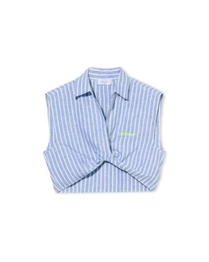 Off-White c/o Virgil Abloh Striped Sleeveless Shirt - Blue