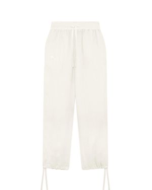 PANGAIA Linen Trousers—Bone - White