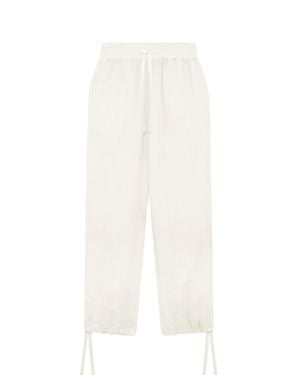 PANGAIA Linen Trousers—Bone - White