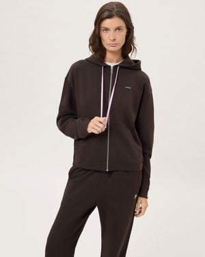 PANGAIA Midweight Zip Up Hoodie—Obsidian Core - Black