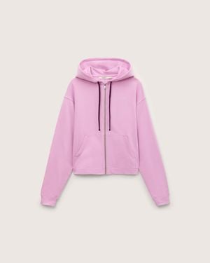 PANGAIA Midweight Zip Up Hoodie—Blush Drift - Pink