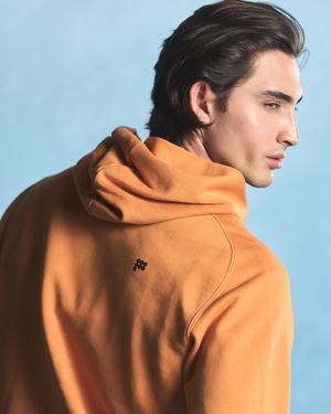 PANGAIA Midweight Logo Hoodie—Burnt Horizon - Orange