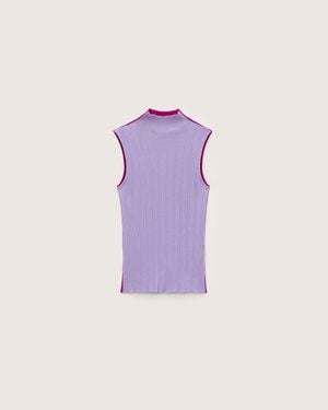 PANGAIA Merino Wool Sleeveless Top— Haze - Pink