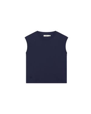 PANGAIA Sleeveless T-Shirt—Midnight - Blue
