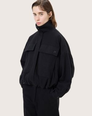 PANGAIA Wool Jersey Zip Up Jacket - Blue